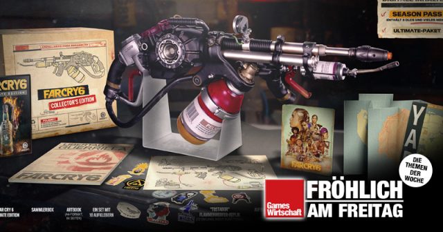 Wer sich für die Far Cry 6 Collector's Edition entscheidet, erhält eine Replica-Ausgabe des Flammenwerfers Tostador (Abbildung: Ubisoft)
