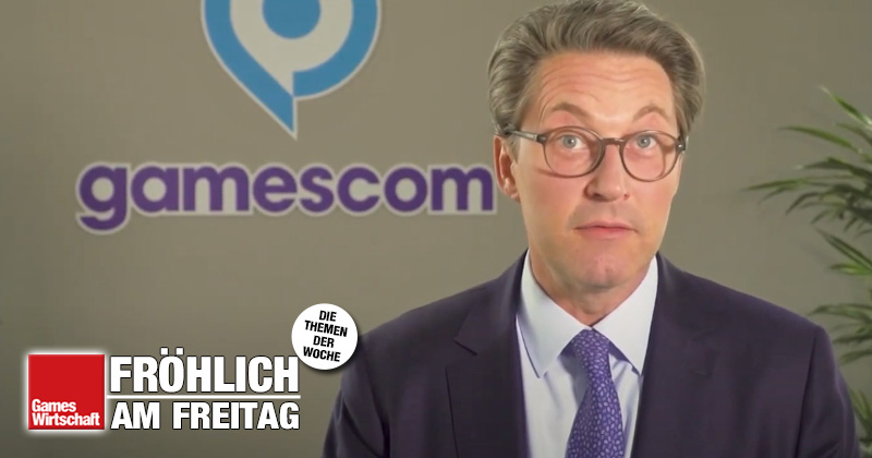 Verkehrsminister Andreas Scheuer (CSU) bei seinem Grußwort zur digitalen Gamescom 2021 (Quelle: YouTube)