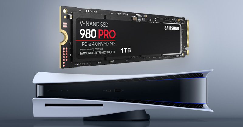 Die Samsung 980 Pro gehört zu jenen M.2 SSDs, die sich für den Einbau in die PlayStation 5 eignen (Abbildungen: Samsung / Sony Interactive)