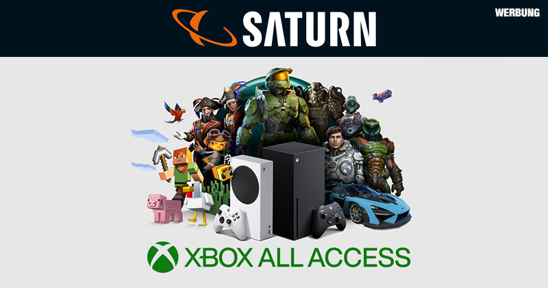 Jetzt bei Saturn: Komplettpaket Xbox All Access inklusive Xbox Series X/S und Xbox Game Pass Ultimate (Abbildungen: Saturn / Microsoft)