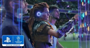 Aloy aus Horizon 2: Forbidden West gehört zu den Hauptdarstellerinnen im PS5-Champions-League-TV-Spot (Abbildung: Sony Interactive)