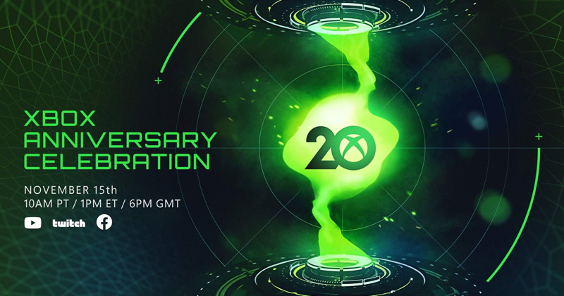 Xbox Anniversary Celebration: Microsoft feiert 20 Jahre Xbox mit einem Livestream (Abbildung: Microsoft)