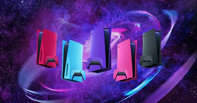 Controller und Faceplates sind ab Januar 2022 in fünf Varianten verfügbar: Cosmic Red, Starlight Blue, Galactic Purple, Nova Pink und Midnight Black (Abbildung: Sony Interactive)