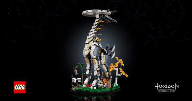 Ab Mai 2022 für rund 80 € im Handel: das LEGO-Tallneck-Modell auf Basis von Horizon: Forbidden West (Abbildung: Sony Interactive)