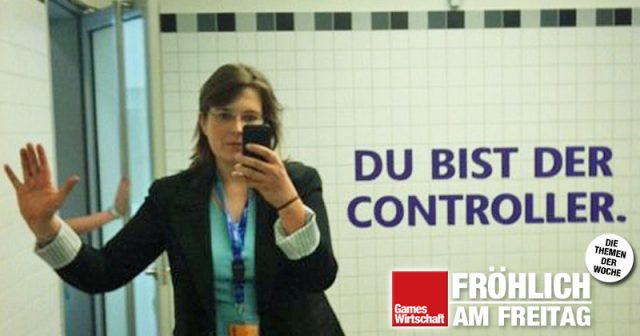 Selbst auf den Gamescom-Toiletten war man anno 2010 vor der Kinect-Werbung nicht sicher (Foto: Selfie)