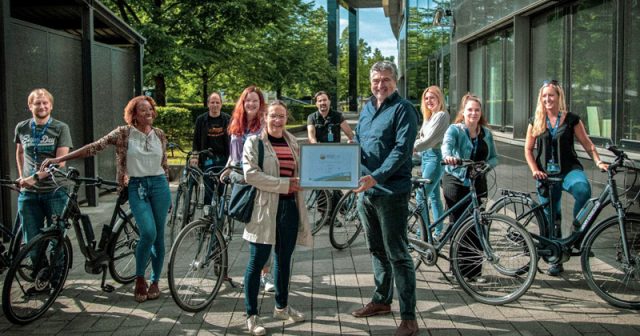 Ubisoft Düsseldorf erhält abermals Gold als Fahrrad-freundlicher Arbeitgeber (Foto: Ubisoft Düsseldorf)
