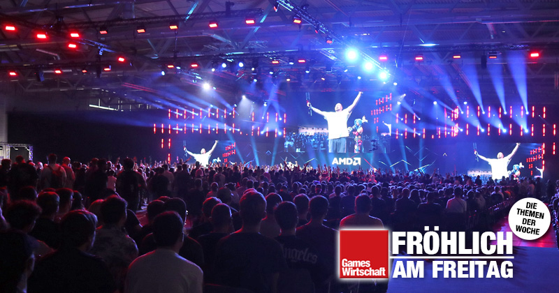 Gamescom 2022: AMD hat die neue Event Arena in Halle 6 für ein halbtägiges Bühnenprogramm gebucht (Foto: GamesWirtschaft)