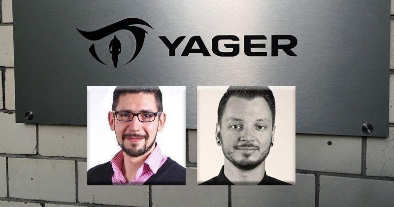Neu im Yager-Team: Marketing Director Sergio Tavares und Senior Marketing Manager Sebastian Beiler (Fotos: GamesWirtschaft / Yager Development)
