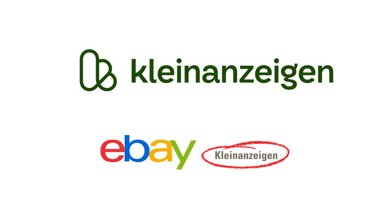 Oben das neue Logo von 'kleinanzeigen' - unten das bisherige Logo von Ebay Kleinanzeigen (Abbildungen: Ebay Kleinanzeigen GmbH)