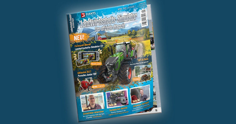 Die Erstausgabe von Landwirtschafts-Simulator: Das offizielle Magazin (Abbildung: Giants Software)