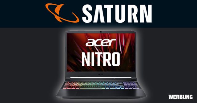 Jetzt bei Saturn: Acer Nitro 5 Gaming Notebook mit 150 € Cashback-Vorteil (Abbildung: Acer / Saturn)