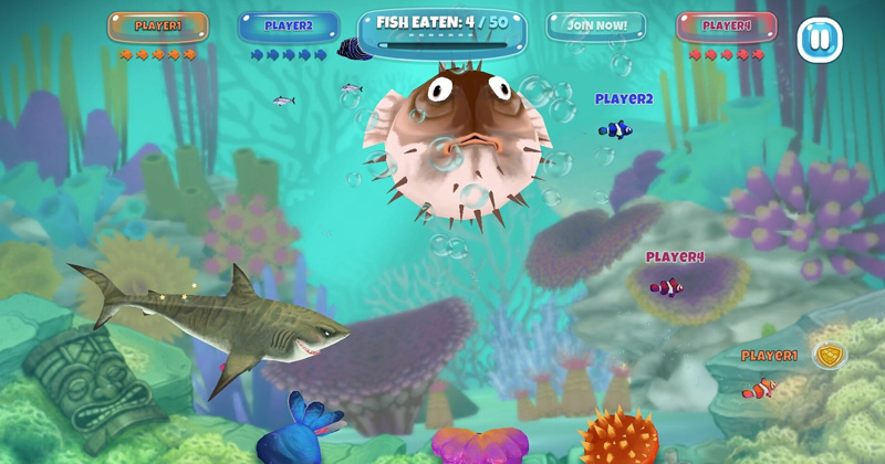 Intellivision-Spiele wie 'Shark! Shark!' sollen künftig auch auf PC und Switch stattfinden (Abbildung: BBG Entertainment)