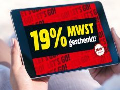 Mehrwertsteuer geschenkt: MediaMarkt und Saturn mit neuer Aktion Die Mehrwertsteuer geschenkt-Aktion bei MediaMarkt und Saturn (Abbildung: MediaMarktSaturn Holding)