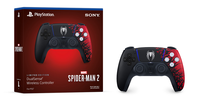 Der PS5 DualSense-Controller im Spider-Man-2-Design wird auch separat verkauft (Abbildung: Sony Interactive)