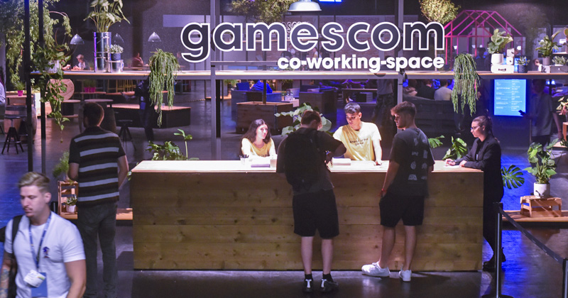 Nur akkreditierte Creator und Influencer haben Zugang zum Gamescom Co-Working-Space der Gamescom 2023 (Foto: Koelnmesse / Thomas Klerx)