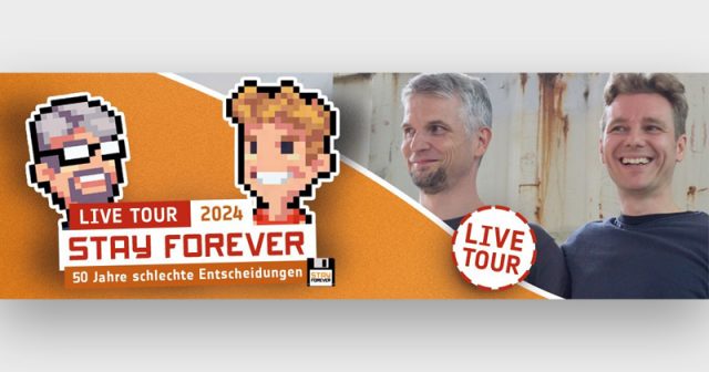 Die Stay Forever-Podcaster Gunnar Lott und Christian Schmidt gehen 2024 auf große Deutschland-Tour (Abbildung: Lott & Schmidt Medienimperium GbR)