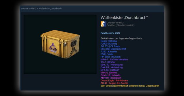 Counter-Strike-Lootboxen-Skins-181223 Urteil zu Counter-Strike Lootboxen: Waffenkisten erhalten eine zufällige Auswahl an 'Skins' (Abbildung: Valve)