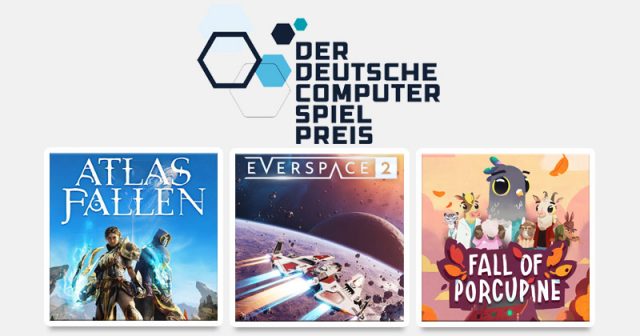 Nominiert als 'Spiel des Jahres' beim Deutschen Computerspielpreis 2024: Atlas Fallen, Everspace 2 und Fall of Porcupine.
