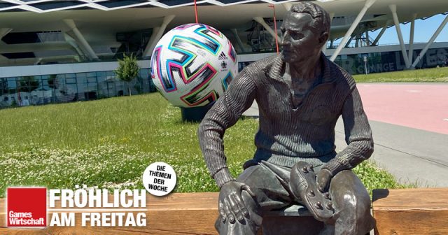 Froehlich-am-Freitag-2024-12-DFB-Adidas-Nike Die Adidas-Zentrale in Herzogenaurach - davor: Firmengründer Adi Dassler in Bronze (Foto: GamesWirtschaft)