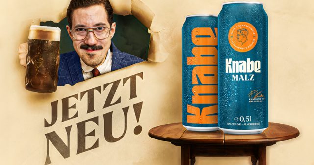 Gemeinsam mit Krombacher bringt Maximilian Knabe alias HandOfBlood einen eigenen Malztrunk auf den Markt: Knabe Malz (Abbildung: Instinct3)