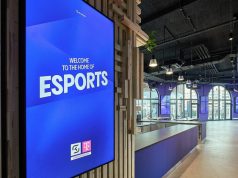 Magenta Facility V2: Das neue Hauptquartier von SK Gaming Im Eingangsbereich der Magenta Facility V2 ist auch die Trophäen-Sammlung untergebracht (Foto: SK Gaming)
