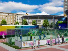 Euro 2024: Playerone baut E-Sport-Areal in Dortmund So soll das E-Sport-Fanzone in Dortmund während der Euro 204 aussehen (Rendering: Playerone)