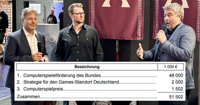 Games-Foerderung-2025-BMWK-090924 Anno 117: Pax Romana ist das größte Projekt im Rahmen der Games-Förderung: Bis Ende 2025 überweist das Wirtschaftsministerium fast 5,7 Mio. € an Ubisoft Main (hier Wirtschaftsminister Habeck auf der Gamescom 2024 - Foto: Petra Fröhlich)