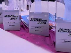 Deutscher Entwicklerpreis 2025: Einreichfrist endet heute (Update) Vier Trophäen beim Deutschen Entwicklerpreis 2024 gehen an die Enshrouded-Macher von Keen Games (Foto: GamesWirtschaft)