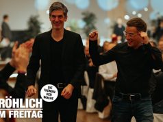 Deutscher Entwicklerpreis 2024: Schöne Bescherung (Fröhlich am Freitag) Deutscher Entwicklerpreis 2024: Jan Jöckel und Antony Christoulakis von Keen Games (Foto: eosAndy / Andreas Krupa für Deutscher Entwicklerpreis 2024)