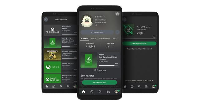 Die Game Pass Quests und der Rewards-Punktestand lassen sich unter anderem in der Xbox-App abrufen (Abbildung: Microsoft)