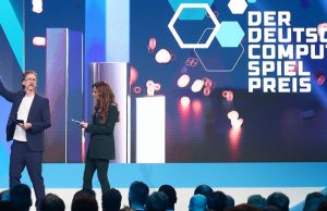 Computerspielpreis 2027 wechselt wieder nach Berlin Uke Bosse und Katrin Bauerfeind moderieren den Deutschen Computerspielpreis 2025 in Berlin - wie schon 2022, 2023 und 2024 (im Bild) - Foto: Sebastian Reuter für Getty Images / Marchsreiter Communications