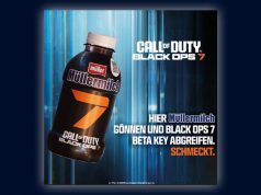 Call of Duty: Black Ops 7 auf der Gamescom: Gratis Müllermilch für alle Activision versorgt die Gamescom-Besucher mit diesen limitierten Müllermilch-Flaschen im Call of Duty. Black Ops 7-Design (Abbildung: Activision)