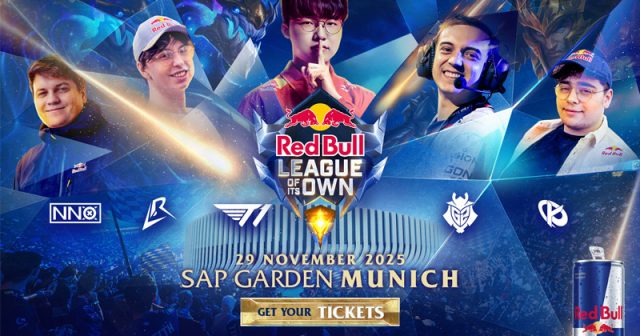 Top-Stars wie T1-Spieler Faker gastieren am 29.11. bei der Red Bull League of its Own in München (Abbildung: Red Bull)