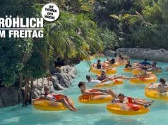 Bitte Geduld (Fröhlich am Freitag) Stress lass nach: Im Strömungskanal kann man Seele und Beine baumeln lassen (Foto: privat)