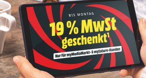 MediaMarkt und Saturn: ‚Mehrwertsteuer geschenkt‘-Aktion beendet (Update) Die aktuelle 'Mehrwertsteuer geschenkt'-Aktion von MediaMarkt und Saturn gilt nur für Mitglieder von MyMediaMarkt und MySaturn (Abbildung: MediaMarkt-Saturn Holding)