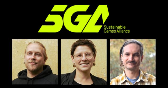 Das Team der Substainable Games Alliance: Jiri Kupiainen (Co-Gründer), Maria Wagner (Co-Gründerin und Geschäftsführerin) und Dr. Ben Abraham (Standard und Research Lead) - Fotos: SGA