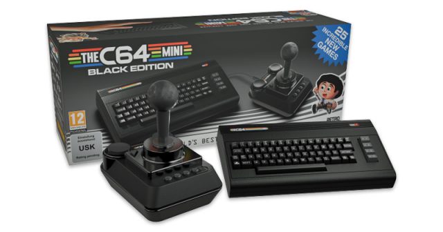 TheC64-Mini-Black-Edition-241025 Die TheC64 Mini Black Edition enthält 25 Spiele und kostet rund 90 € (Abbildung: Retro Games / Plaion)