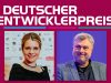 Deutscher Entwicklerpreis wird zur gemeinnützigen Stiftung Kristin Janulik (Geschäftsführerin der Stiftung Gameskultur & Entwicklerpreis gGmbH) und Games.NRW-Vorstand Benedikt Grindel (Fotos: Deutscher Entwicklerpreis)