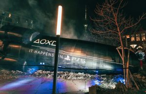 It happens on PS5: Sony lässt Raumschiff mitten in Berlin abstürzen Die 'Absturzstelle' des PS5-Raumschiffs befindet sich am Berliner Ravelinplatz (Foto: Sony Interactive)