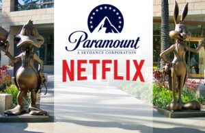 Übernahme-Schlacht um Warner Bros.: Bieterkampf zwischen Paramount und Netflix Netflix oder Paramount - welcher US-Konzern hat künftig bei Warner Bros. das Sagen? (Abbildungen: Paramount, Netflix, GamesWirtschaft)