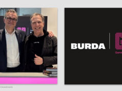 Burda und TUM Venture Labs investieren in Games Burda-Vorstand Christian Teichmann und Philipp Gerbert (CEO TUM Venture Labs) bei der Vorstellung von Burda GP auf der DLD Munich 26.