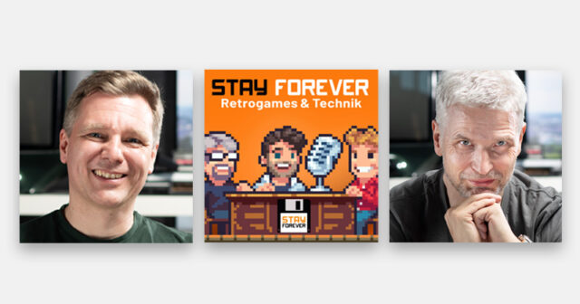 Christian Schmidt und Gunnar Lott sind Gründer, Stimmen und Gesichter des Games-Podcasts Stay Forever (Fotos: Stay Forever GmbH)