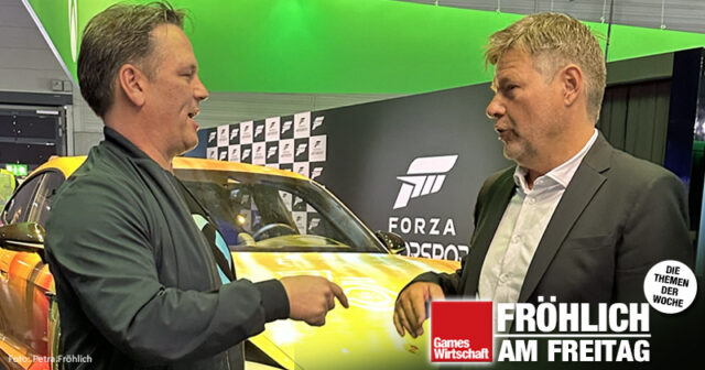 Echte Gamer unter sich: Der damalige Xbox-CEO Phil Spencer mit Vizekanzler und 'Games-Minister' Robert Habeck auf der Gamescom 2023.