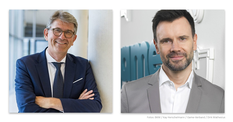 Kultur-Staatsminister Wolfram Weimer (parteilos) setzt auf Investitionsverpflichtungen für große Streaming-Dienste - Game-Geschäftsführer Felix Falk präferiert für seine Branche ein Steuer-Anreiz-System.