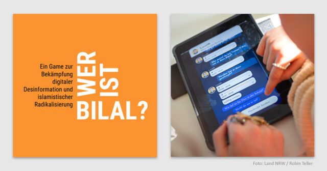 Wer-ist-Bilal-Mobilegame-NRW-270226 Das Mobilegame 'Wer ist Bilal?' ist Teil des Präventionsprogramms der NRW-Landesregierung - entwickelt wurde das Spiel von Paintbucket Games.