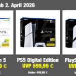 Zum 2. April 2026 erhöht Sony Interactive die unverbindlichen Preisempfehlungen (UVP) für PlayStation 5, PS5 Digital Edition und die PlayStation 5 Pro um jeweils 100 €.