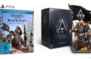 Assassin’s Creed: Black Flag Resynced erscheint am 9. Juli 2026 Die Launch-Edition von Assassin's Creed Black Flag Resynced enthält ein Weltkarten-Poster und ein Artbook - die Edward-Kenway-Statue ist das Highlight der Collectors' Edition.