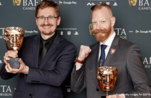 BAFTA Games Awards 2026: Clair Obscur: Expedition 33 als ‚Best Game‘ ausgezeichnet Prokop Jirsa und Tobias Stolz-Zwilling von Warhorse Studios nehmen die BAFTA Games Awards 2026 für Kingdom Come Deliverance 2 in der Kategorie 'Narrative' entgegen.