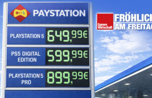 Preisschock an der Zock-Säule (Fröhlich am Gründonnerstag) Die Preise für Spielkonsolen klettern immer weiter in die Höhe: Für eine PS5 Digital Edition werden 200 € mehr fällig als bei Launch im November 2020.