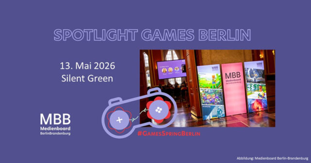 Termin für Spotlight Games Berlin 2026: Mittwoch, 13. Mai 2026.